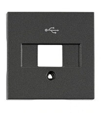 Kryt průchozí USB zásuvky, antracit SCHRACK EV114356--