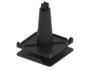 Plastový nalepovací držák vedení, drát 8mm, 103x103x110mm, černý, plast 408018