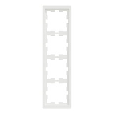 Rámeček Merten D-Life, čtyřnásobný, nordic white, plast SCHNEIDER MTN4040-6537