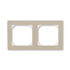 LEVIT Dvojrámeček s otvorem 55x55 macchiato/bílá ABB 3901H-A05520 18