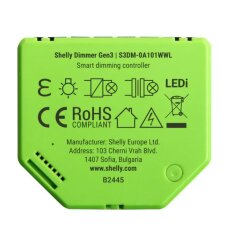 Stmívací modul SHELLY DIMMER GEN3 1kanálový, WiFi, Bluetooth
