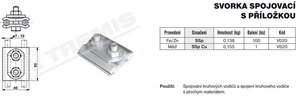 Svorka spojovací s příložkou SSp (FeZn) TREMIS V020