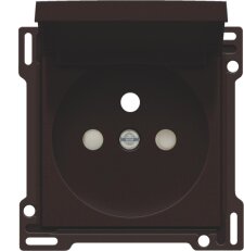 Kryt zásuvky 28,5mm s víčkem a dětskou pojistkou-DARK BROWN NIKO 124-66603