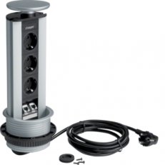 Vestavný zás. sloupek 3 zás. 230V a 2xdat. Cat.6, Alu-lak TEHALIT G7345LAN