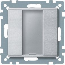 KNX tlač. panel 1-násobný plus, Aluminium, System M SCHNEIDER MTN627560
