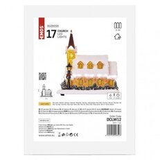 LED zasněžený vánoční kostel, 26 cm, 3x AA, vnitřní, teplá bílá EMOS DCLW12