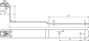 Podpěra vedení DEHNQUICK pro prům. 6-10mm s rovnou vzpěrou L 260mm, FeZn 202010