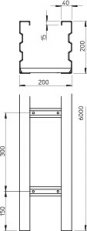 OBO 6232027 Kabel. žebř. pro velká rozpětí WKL 2020 FT