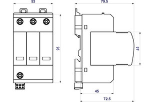 Hakel 16164 PIVM12,5-275 IT DS/2+1 Vseries SPD typ 1+2