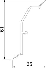 OBO SLL 2050 rws Horní díl kanálu SL 2000x20x16 čistě bílá Polyvinylchlorid PVC