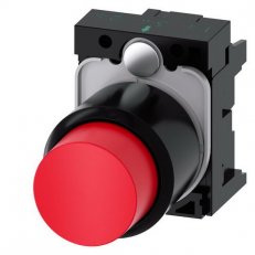 tlačítko s prodlouženým zdvihem (12 mm), 22 mm, kulatý, plast, červené