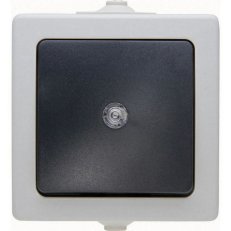 NAUTIC ŠEDÁ - tlačítko, IP44 10A, 250V~ KOPP 566356003