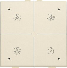 NHC 4-násobný ovl.ventilace +LED 4-rychlosti -CREAM NIKO 100-52054
