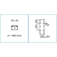 TA-EN 60X40 W 01820 Kanál s plochým dnem 60x40 - bílá IBOCO B01820