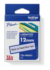 Páska BROTHER TZe-MQ531 pastelová modrá/černá (12mm, 4m)