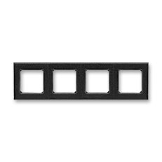 LEVIT M Čtyřrámeček onyx/kouřová černá ABB 3901H-A05040 63