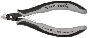 Přesné boční štípací kleště na elektroniku ESD 120 mm KNIPEX 79 02 120 ESD