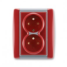 ABB Element 5512E-C02359 24 Zásuvka dvojnásobná chráněná s clonkami