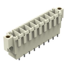 Konektor s pájecími piny THT pájecí kontakt 1,0x1,2 mm rovné světle šedá 9pól.