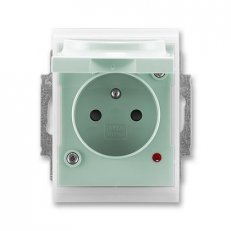 ABB Element Zásuvka jednonás.s clon.,sVíčkem,s ochraným před přepětím,IP44