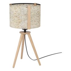 Stolní svítidlo HONTONGAS E27 černá/dřevo BEIGE M.HEU 1X25W EGLO 390325