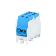 Svorkovnice rozbočovací HLAK 25 1/2 M2 100A 1pól AL/CU IP20 modrá na DIN 1006512