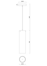 Závěsné svítidlo SUBRA S4 45W IP20 3K ON/OFF PMMA bílá OSMONT SUB60012