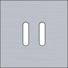 Jednoduchý čelní panel, NIKO Rocker alu GREY BRUSHED 155-56102