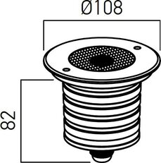 XGROUND GRND. RND. REC. FITTING 1x15W 10