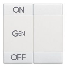 BTICINO LIVINGLIGHT MYHOME KRYTKA SPÍNAČE NEPODSVĚTLENÁ ON/OFF/GEN 2M BÍLÁ