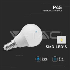 LED Bulb 3.7W E14 P45 6500K, VT-1819 V-TAC SKU214124