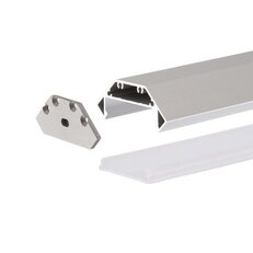 LED PROFILE J přisazený 1m eloxovaný hliník/matný akryl RENDL R14095