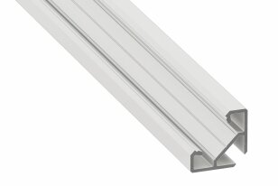 Rohový hliníkový profil AL-PROFIL AJAR WHITE LACQUERED 1M GREENLUX GXLP1100