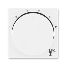 Kryt termostatu s otočným ovládáním, bílá/kouřová černá ABB 3292H-A00300 62