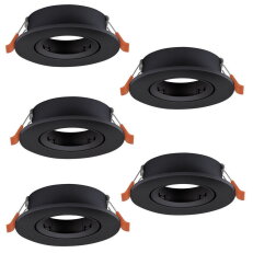 Vestavné svítidlo BARRANCO 5X GU10 d90 25W IP20 černá EGLO 902229