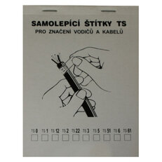 TS 2 Samolepicí štítky pro značení vodič