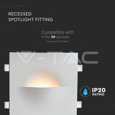 Wall Fitting Gypsum G9 White Body VT-11005, V-TAC SKU6768