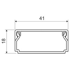 Lišta hranatá 40x20, bílá, 2 m, karton, bezhalogenová KOPOS LHD 40X20HF_HD