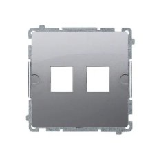 Kryt zásuvky komunikační (pro prvky Keystone), Inox KONTAKT SIMON BMPT/21