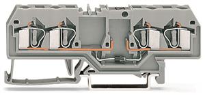 Svorka pro moduly 4 vodiče s diodou 1N4007 šedá 4mm2 Wago 281-665/281-411