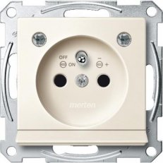 Merten Zásuvka 2P+E 250V s LED modulem System M White Cream MTN2504-0344