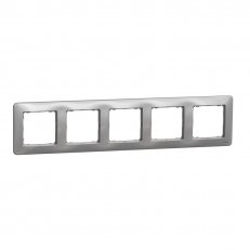 Sedna D/E Rámeček pětinásobný, Aluminium SCHNEIDER SDD313805