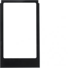 Designový rám pro KNX Touch Control 3,5, velký otvor, ostré hrany, sklo, černá