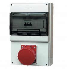 Zásuvková rozvodnice s chráničem D333 1x63A/4p SCAME D333.000010-3/4