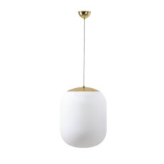 Závěsné svítidlo se skleněným stínidlem OSMONT TANIA S1 13W IP40 E27 mosaz