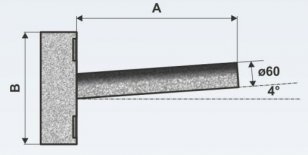 UNI 1 - 2000 výložník rovný, UNI bandimex AMAKO 1312000060