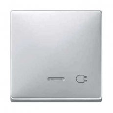 Schneider MTN437260 Kryt spínače s průzorem a symbolem 'zástrčka', S-Design, alu