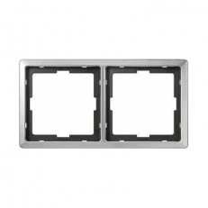Schneider MTN481246 Rámeček Artec, dvojnásobný, Stainless Steel