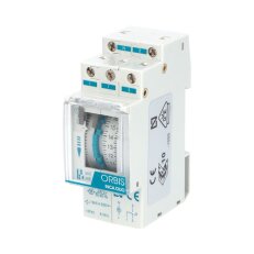 Spínací hodiny ORBIS INCA DUO QRD analog. denní 2mod. se zálohou na DIN 1000813