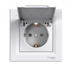 ASFORA Zásuvka SCHUKO 250V 16A s víčkem, bílá SCHNEIDER EPH3100121